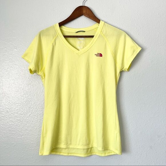 The North Fave Yellow Short Sleeve Logo Shirt Size M - Picture 1 of 5
